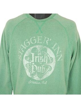 Stagger Inn Irish Pub Sweatshirt Mens Size Small Green Scranton Pennsylvania